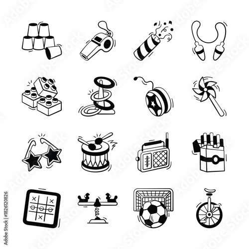 Grab this amazing pack of entertainment icons in trendy style