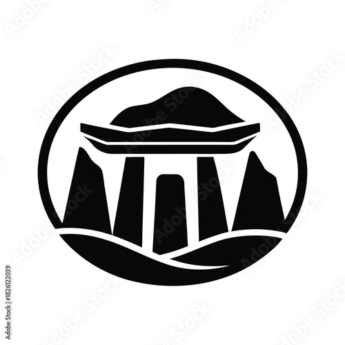 Neolithic Site Abstract Icon Design