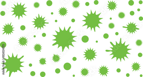 Abstract black splatter pattern, ink blot seamless background, bold splash texture design, scattered shapes vector art for creative projects