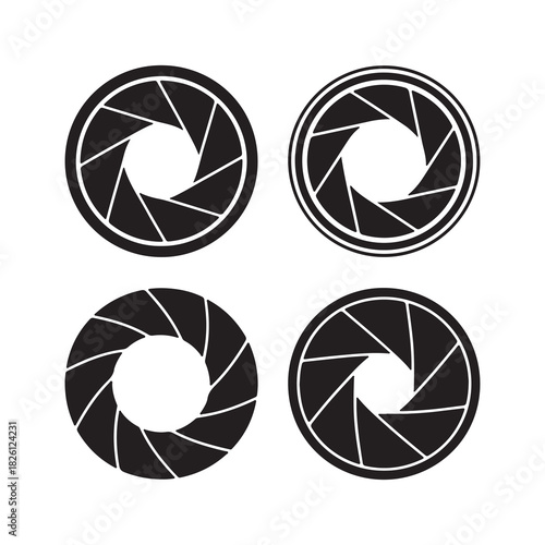 Photography Aperture Icon Set