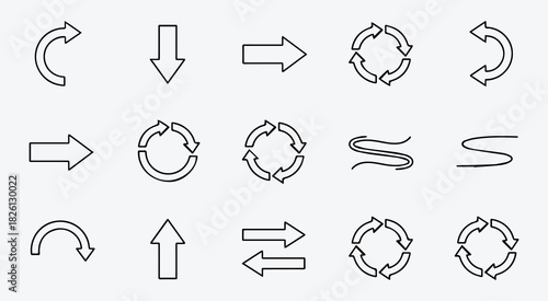 Clean Black Outline Icon Pack