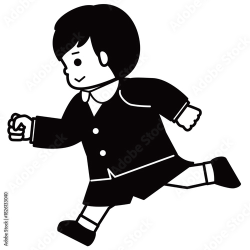 走っている男の子