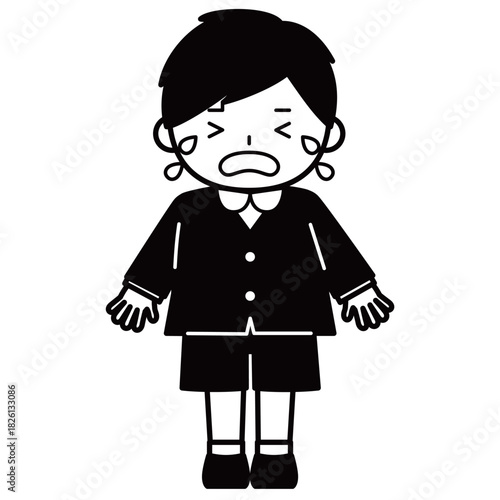 泣いている男の子