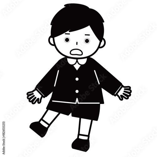 驚いている男の子