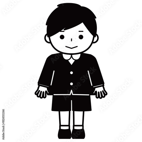 制服姿の男の子