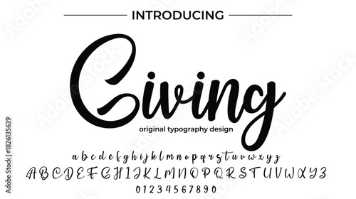 Giving - Elegant Script Font for Smooth Handwritten Design and Creative Typography