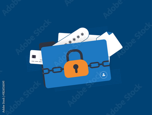 DLP - Data Loss Prevention cybersecurity data protection breach prevention software strengthens defense against DLP risks with smart control methods and secure workflow networks vector illustration