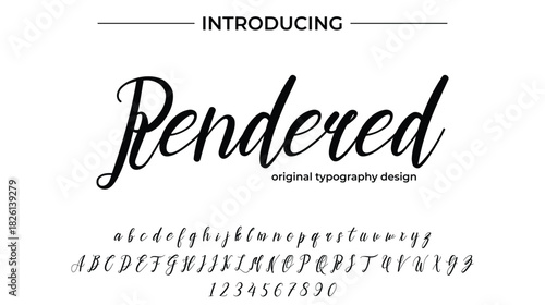 Rendered - Elegant Script Font for Smooth Handwritten Design and Creative Typography