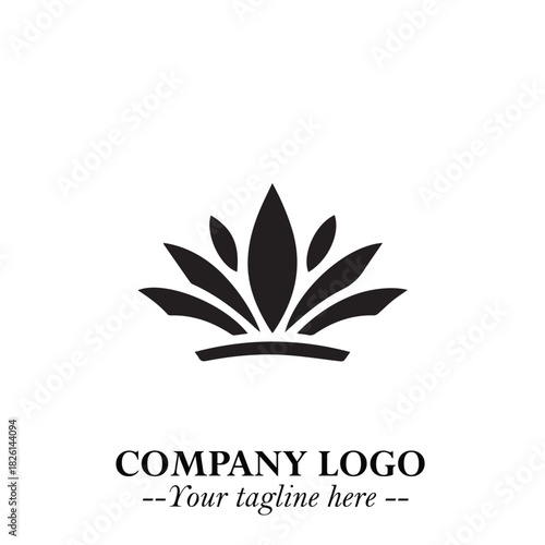 Elegant Black Crown Logo Symbol on a Clean White Background for Premium Branding Design
