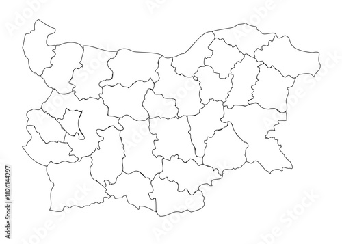 white bulgaria map vector illustration