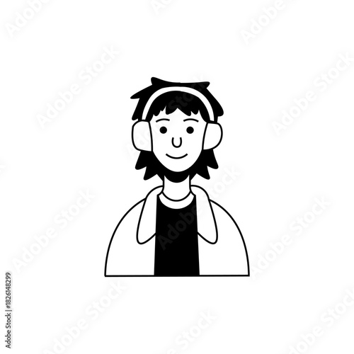 Dj cartoon illustration