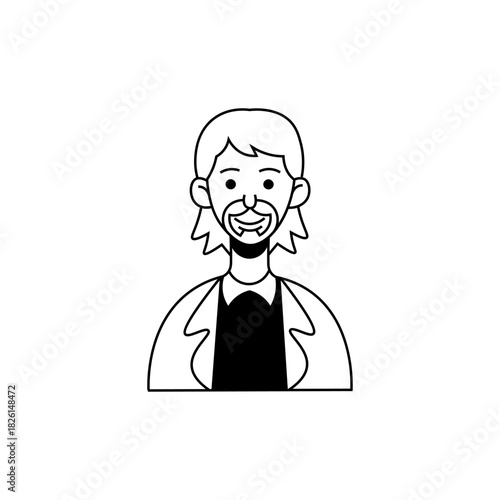 Scientist cartoon illustration