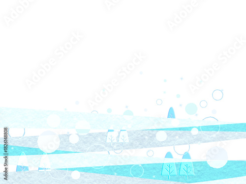 木がある抽象的な背景イラスト