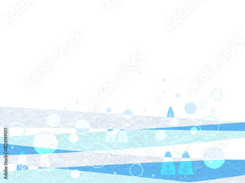 木がある抽象的な背景イラスト