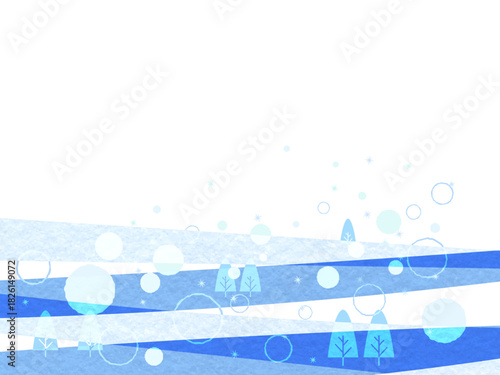 木がある抽象的な背景イラスト