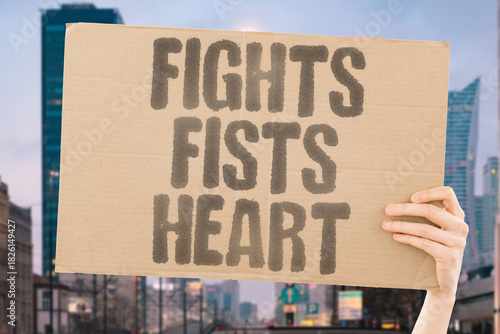 Vászonkép "Fights Fists Heart" Anger episodes harm cardiovascular system functioning