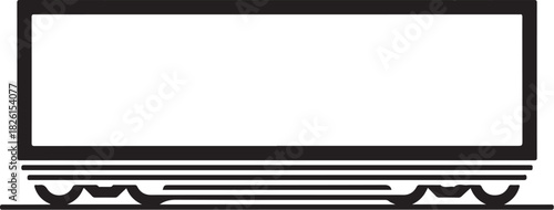 Simple graphic representation of a train freight car illustration.