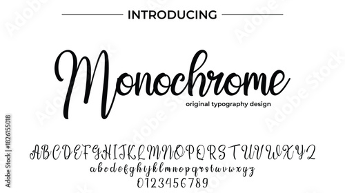 Monochrome - Elegant Script Font for Smooth Handwritten Design and Creative Typography