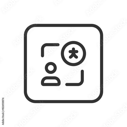 School, Learning Student Language Translate line icon – student with speech bubbles and language swap outline for multilingual education, language learning apps UI