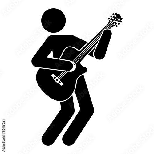 guitariste silhouette picto 5