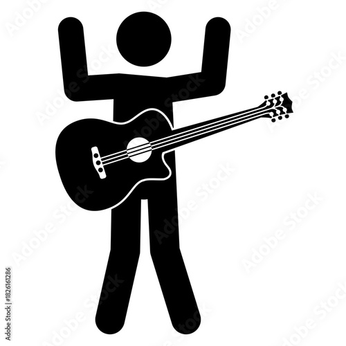 guitariste silhouette picto 3