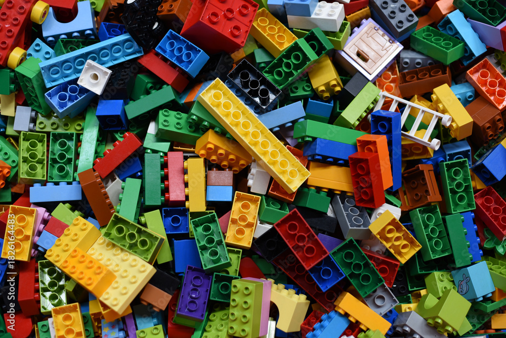 Fototapeta premium Multicolored Lego blocks 