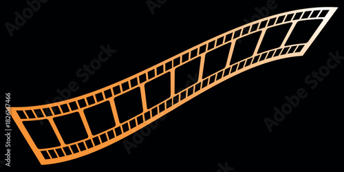 film strip icon Grunge 35mm film strip vector with blank frames, perfect for vintage cinema photography and movie reel illustration. seamless vintage filmstrip roll frame. Video or movie filmstrip ove