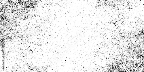 Distressed grain texture vector illustration dirt messy splash overlay and black and white Dust distress grungy effect paint. Vertical scratch rustic surface effect monochrome texture composed dust.	