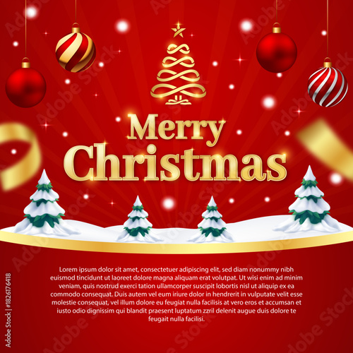 Social Media Post of Merry Christmas Celebration