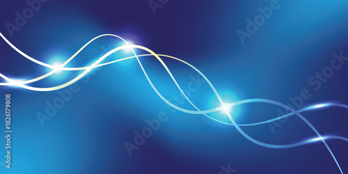 blue technology Neural Network Futuristic Digital Abstract Background. vector eps10