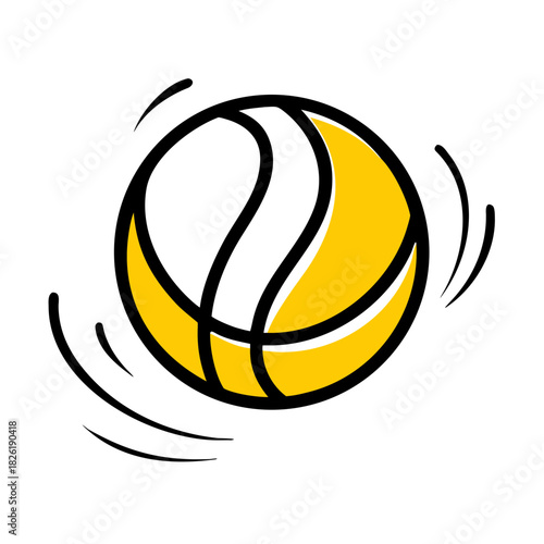 vector clip art bouncing ball on white background for web and graphic design