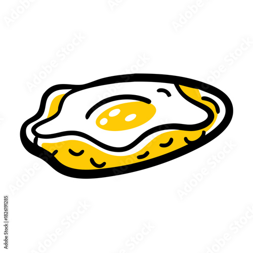 vector clip art cheese omelet on white background for web and graphic design
