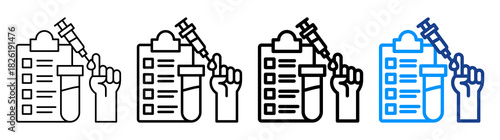 Blood Test Icon Different Style Outline Collection Set