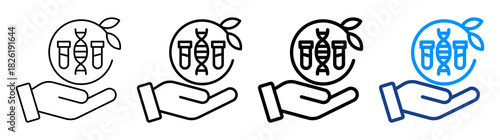 Sample Biology Icon Different Style Outline Collection Set