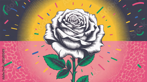 abstract background with flowers