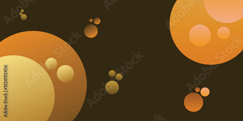 Orange bubble design 3D background cover image
