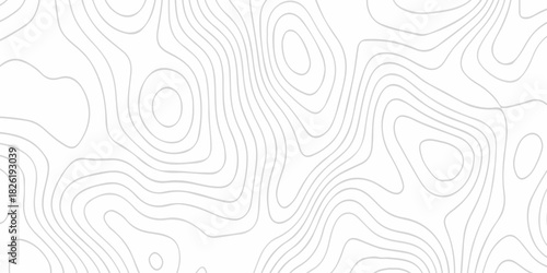 Black and white lines seamless Topographic map patterns, topography line map. Vintage outdoors style. The stylized height of the topographic map contour in lines and contours isolated on transparent.