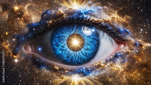 Cosmic eye abstract illustration celestial vision conceptual imagery