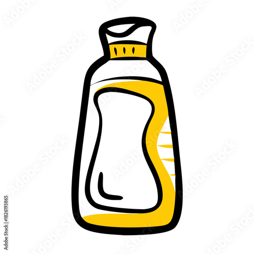a flat gradient outline icon of a detergent bottle for web and graphic design