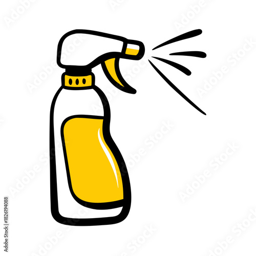 a flat gradient outline icon of a disinfectant spray for web and graphic design