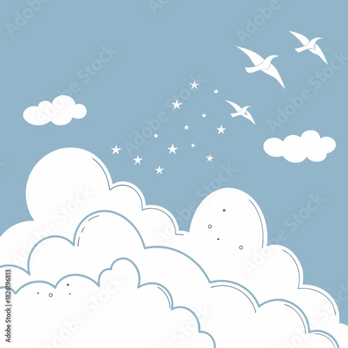 vector illustration of clouds