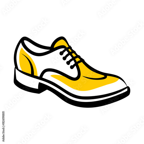 a flat gradient outline icon of leather shoes for web and graphic design