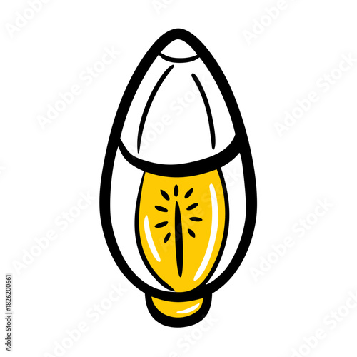 a flat gradient outline icon of a night light for web and graphic design