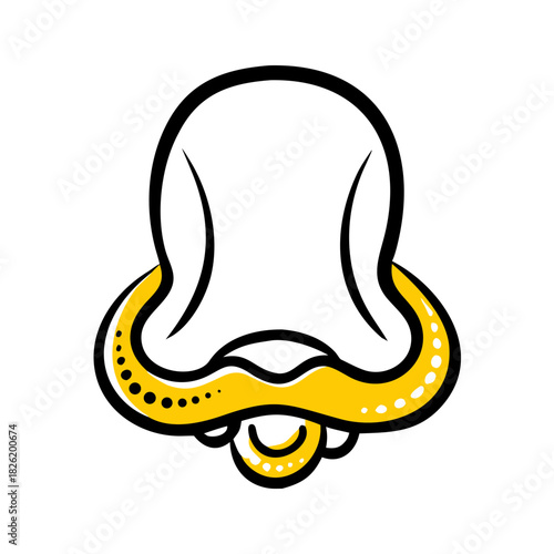 a flat gradient outline icon of a nose ring for web and graphic design