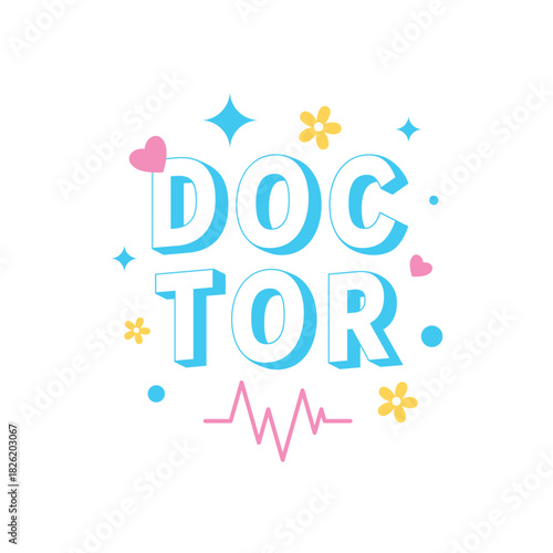 Thank You Doctors Design Lettering Typography
