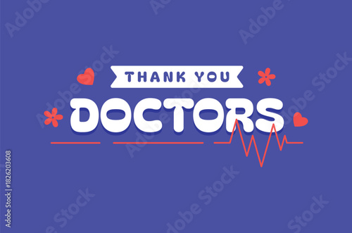 Thank You Doctors Design Lettering Typography