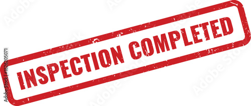 Red grunge rubber stamp impression clearly indicating that an important inspection process has been successfully completed