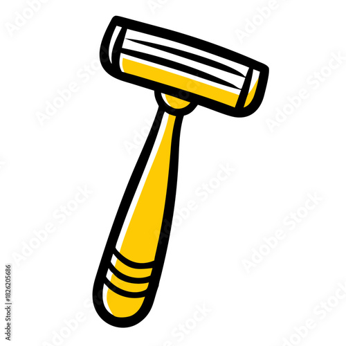 a flat gradient outline icon of a razor for web and graphic design