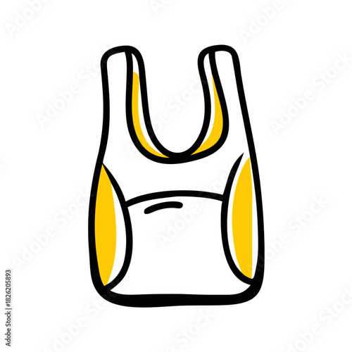 a flat gradient outline icon of a reusable bag for web and graphic design