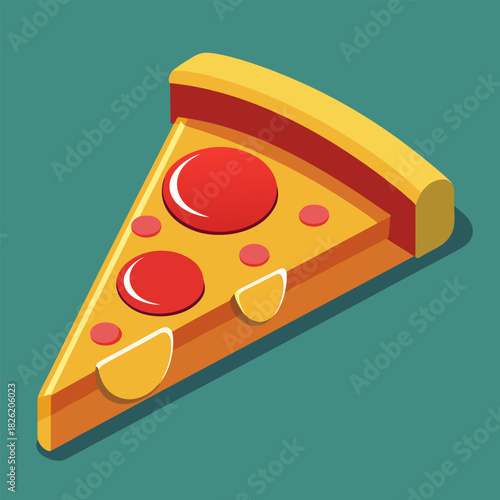 vector illustration of pizza con